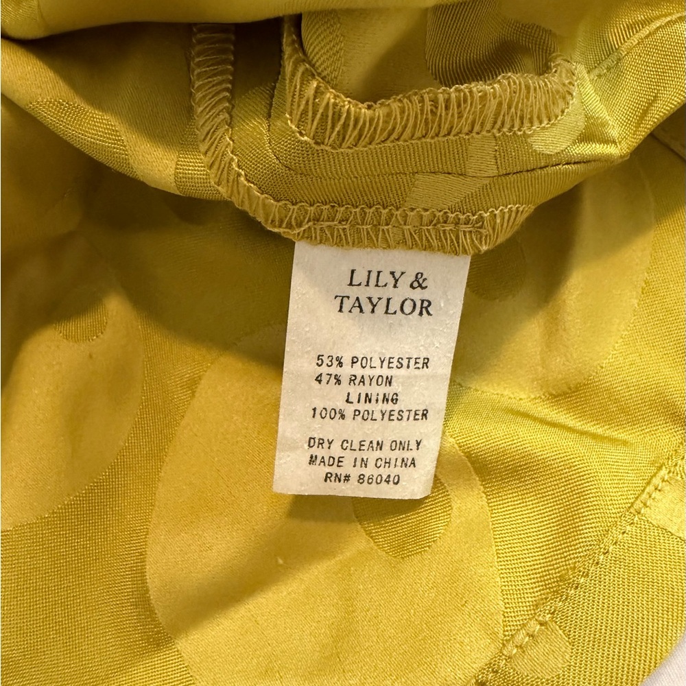 Lily & Taylor Vintage 3 Piece Suit Set Green Size 12 Jacket Skirt Tank Top - Picture 11 of 16